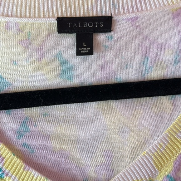 Talbots multicolored women’s cardigan size large - Picture 3 of 4